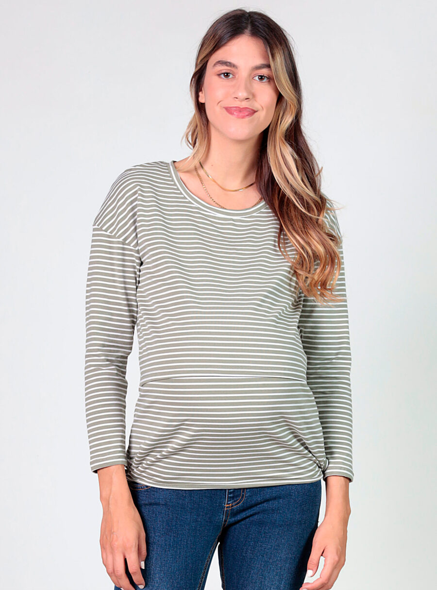 camiseta de rayas con lazos