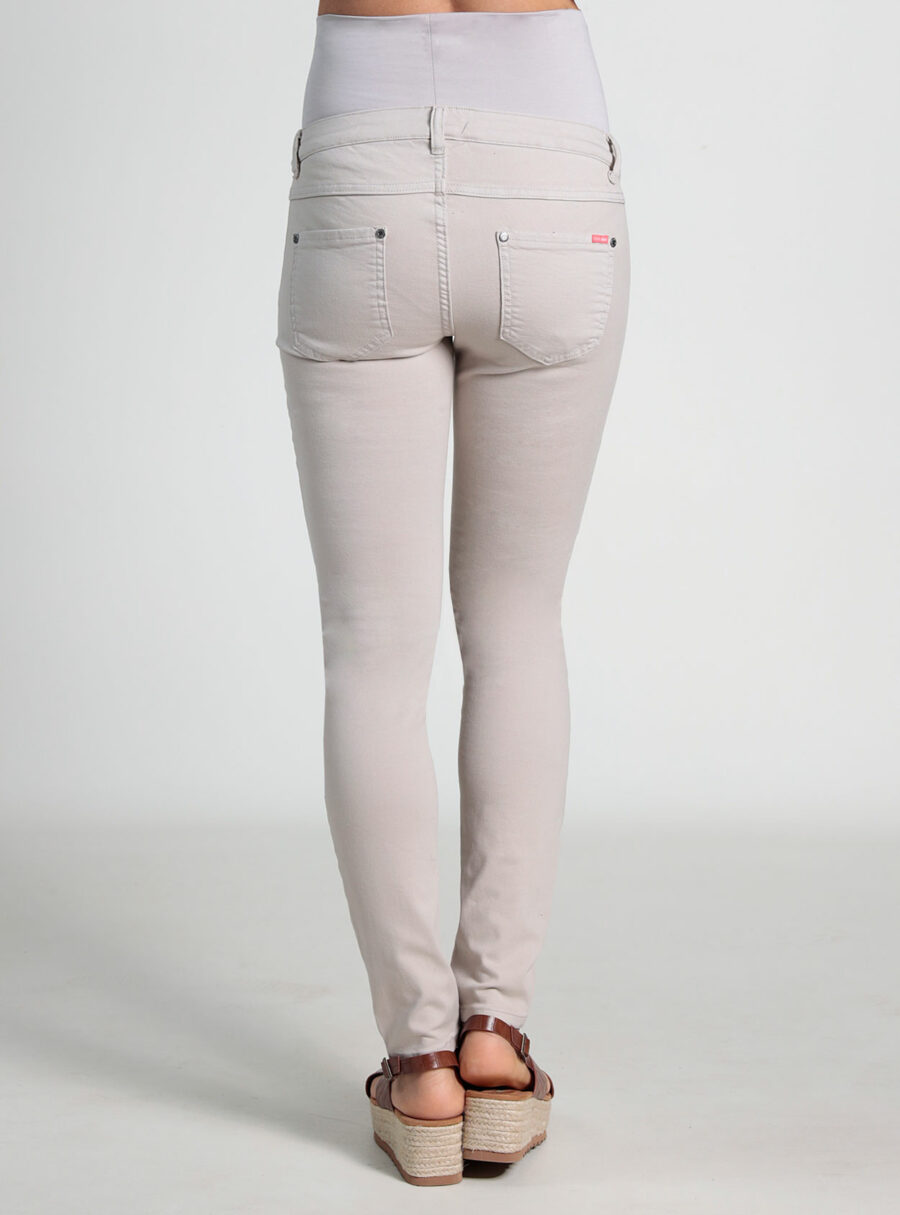 Pantalón premamá de sarga básico de 5 bolsillos - Imagen 3
