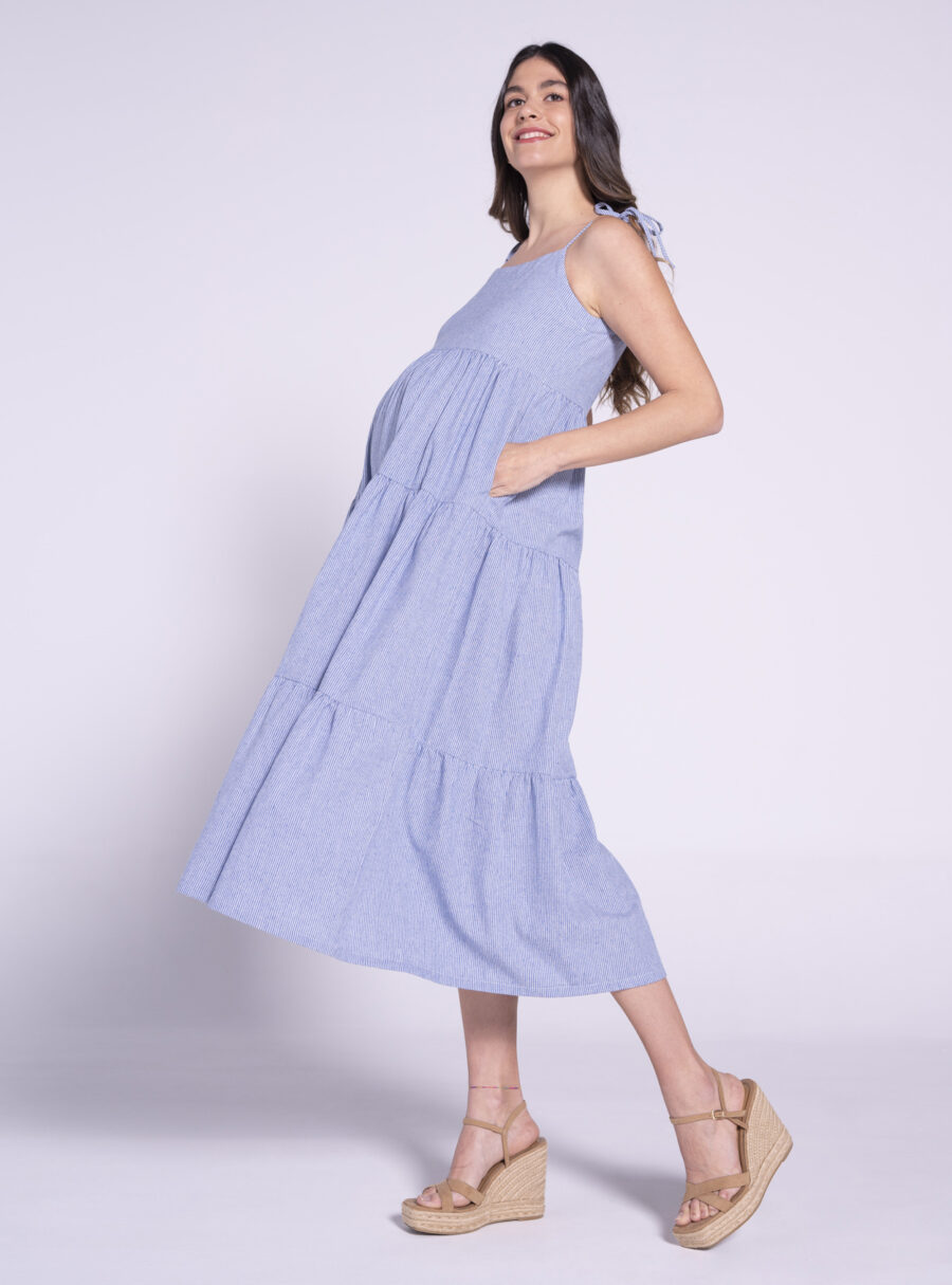Maxivestido con rayas - Imagen 2
