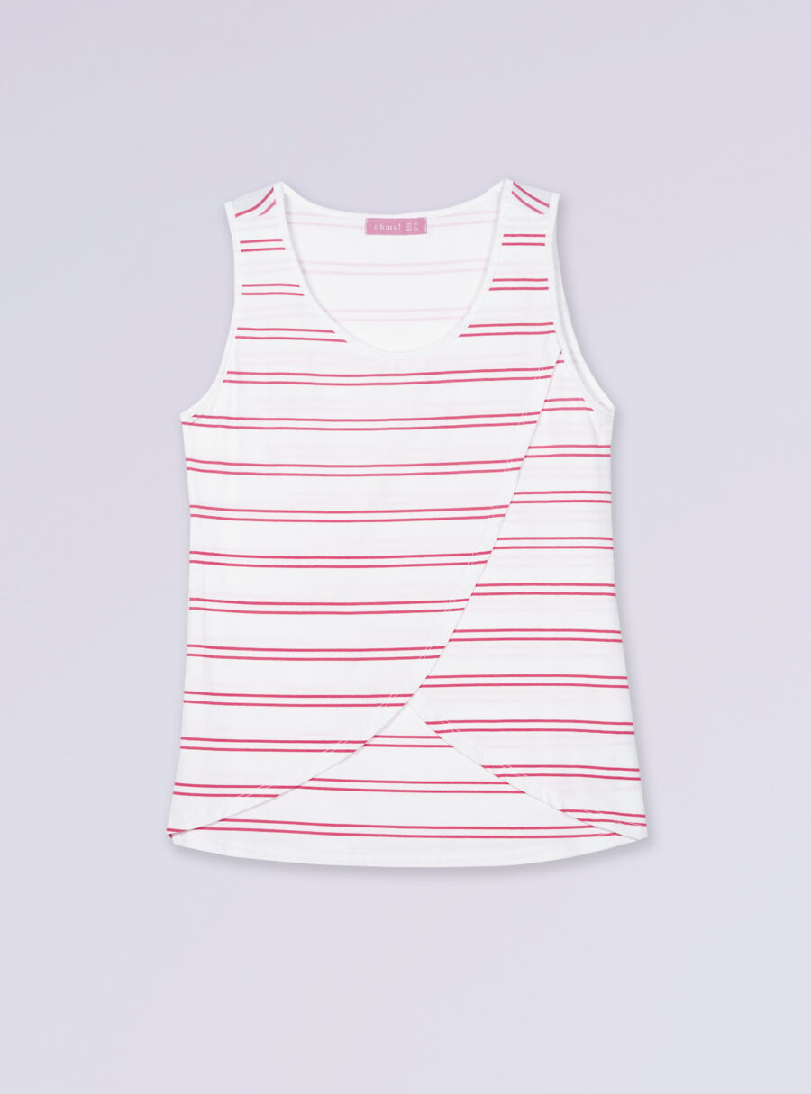 Camiseta lactancia rayas cruzada - Imagen 5