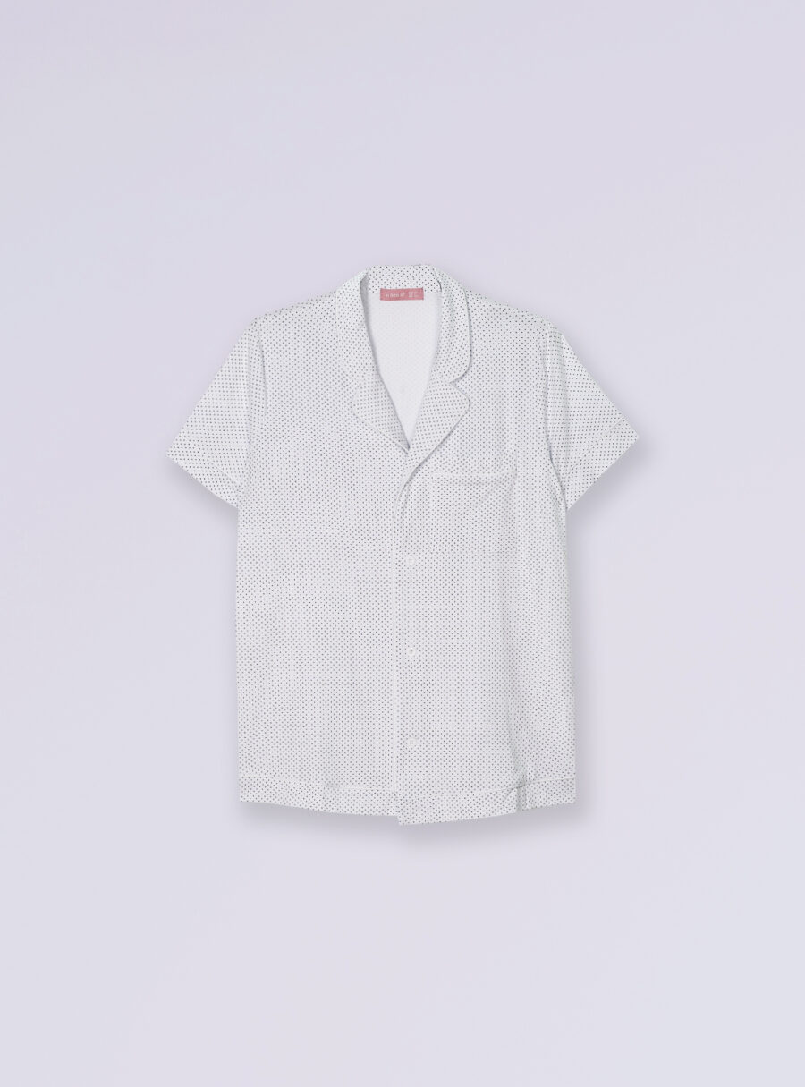 Camiseta lactancia de pijama camisero con lunares - Imagen 5