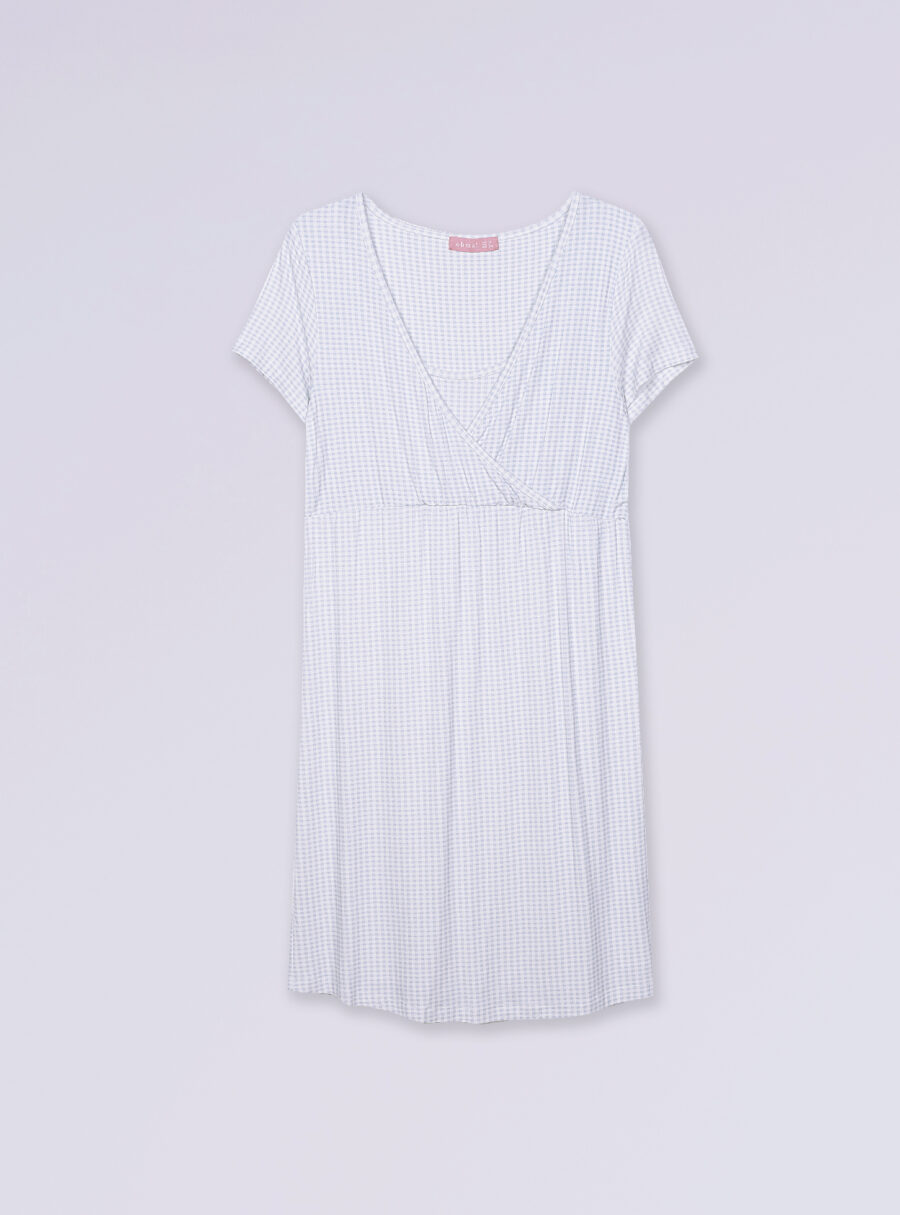 Camisón cruzado estampado vichy - Imagen 5