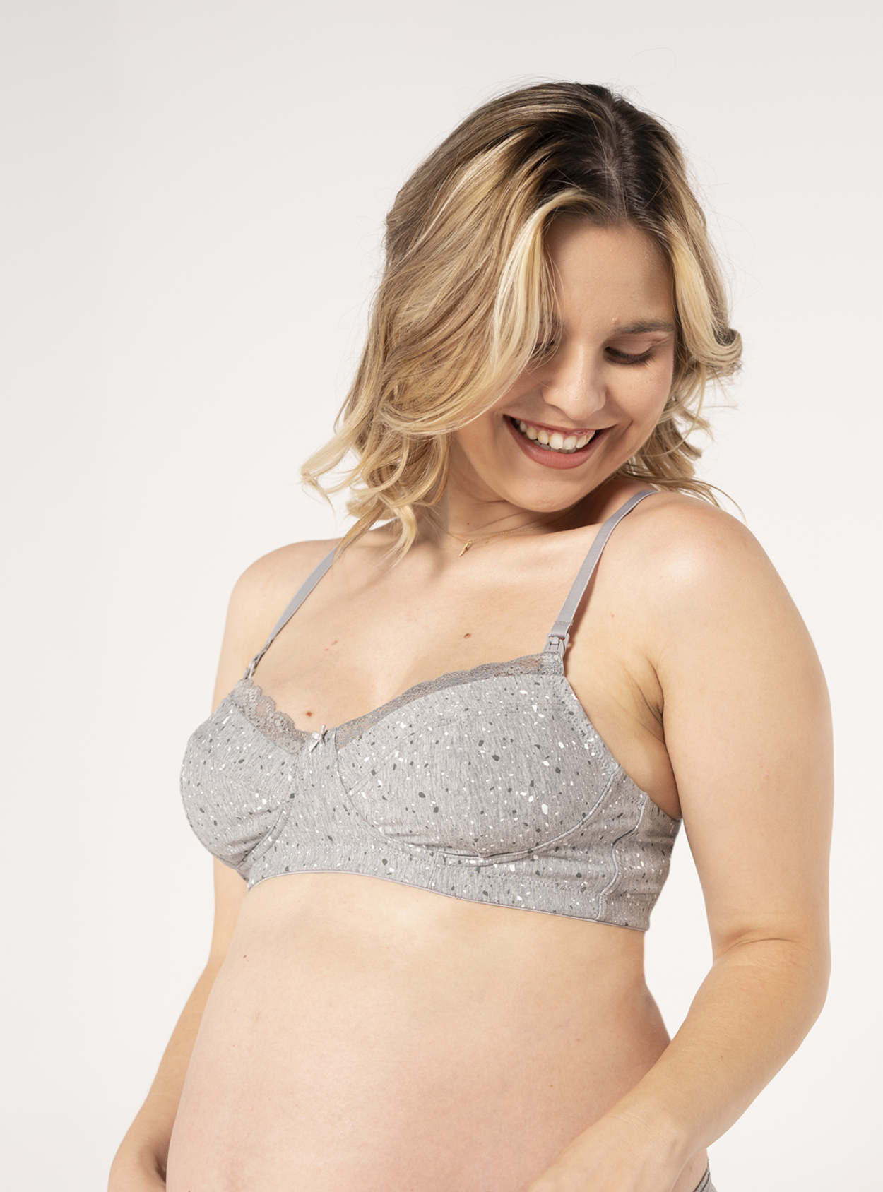 Sujetador lactancia estampado mármol