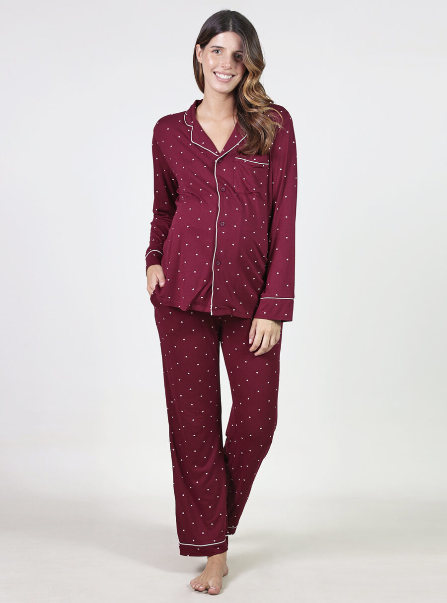 pack pijama con corazones
