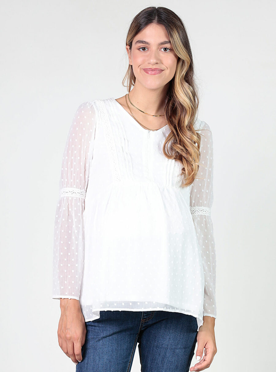 Blusa lactancia plumetti detalles lazo