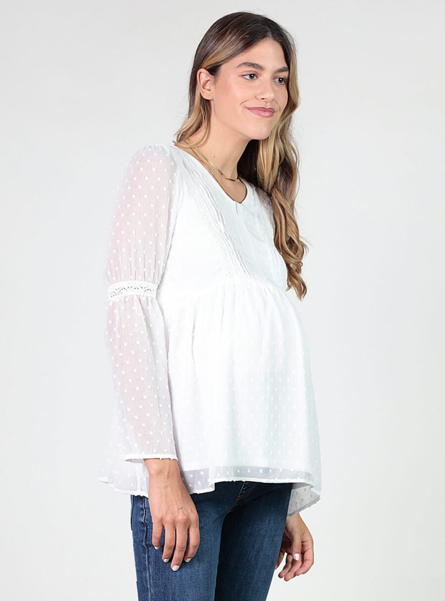 Blusa lactancia plumetti detalles lazo - Imagen 2