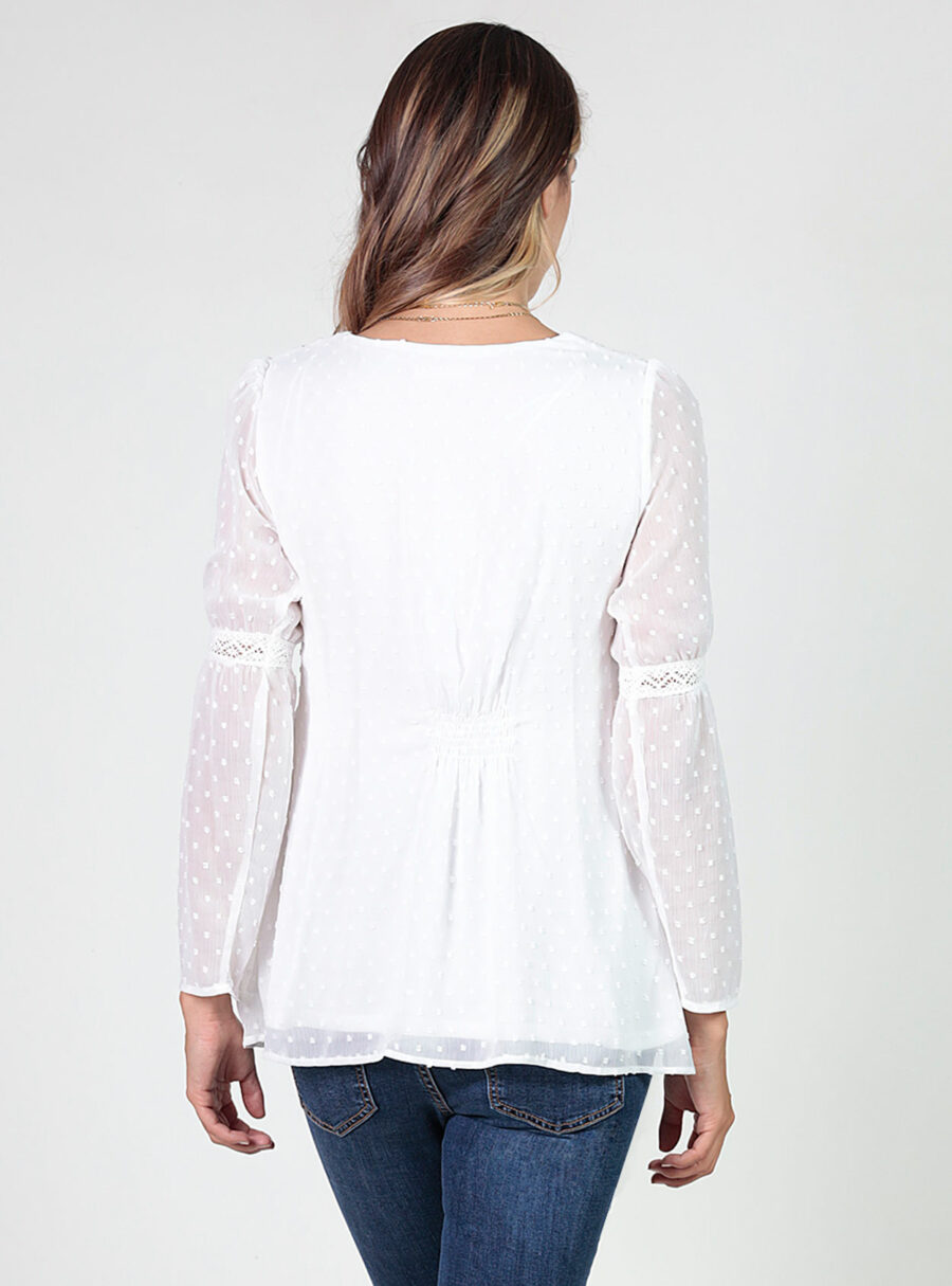 Blusa lactancia plumetti detalles lazo - Imagen 3