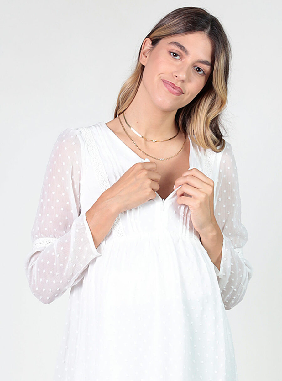 Blusa lactancia plumetti detalles lazo - Imagen 5