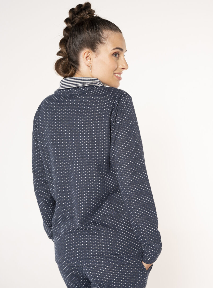 Sudadera lactancia con topos y rayas en el interior - Imagen 3