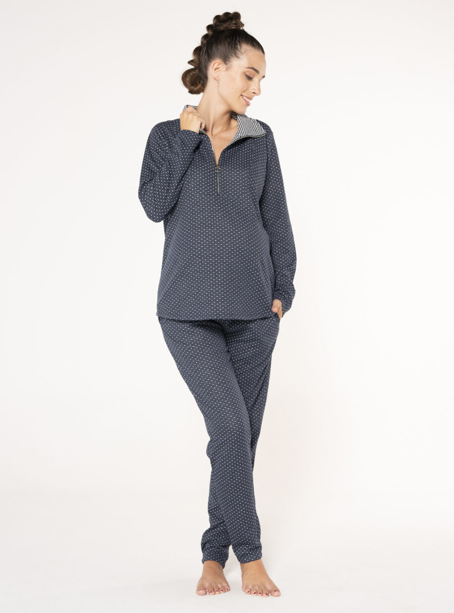 Sudadera lactancia con topos y rayas en el interior - Imagen 4