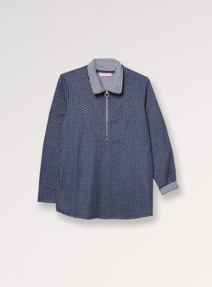 Sudadera lactancia con topos y rayas en el interior - Imagen 7