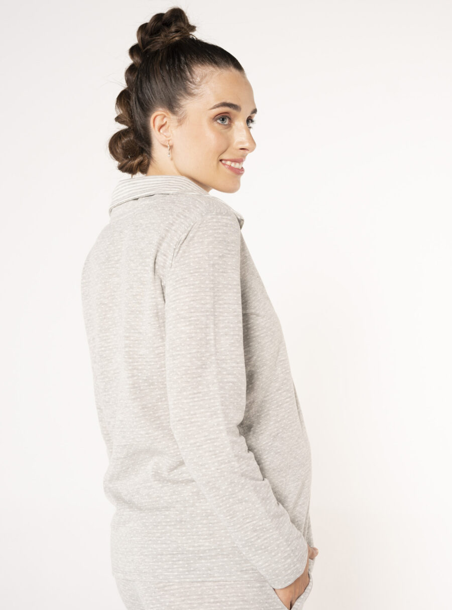 Sudadera lactancia con topos y rayas en el interior - Imagen 3