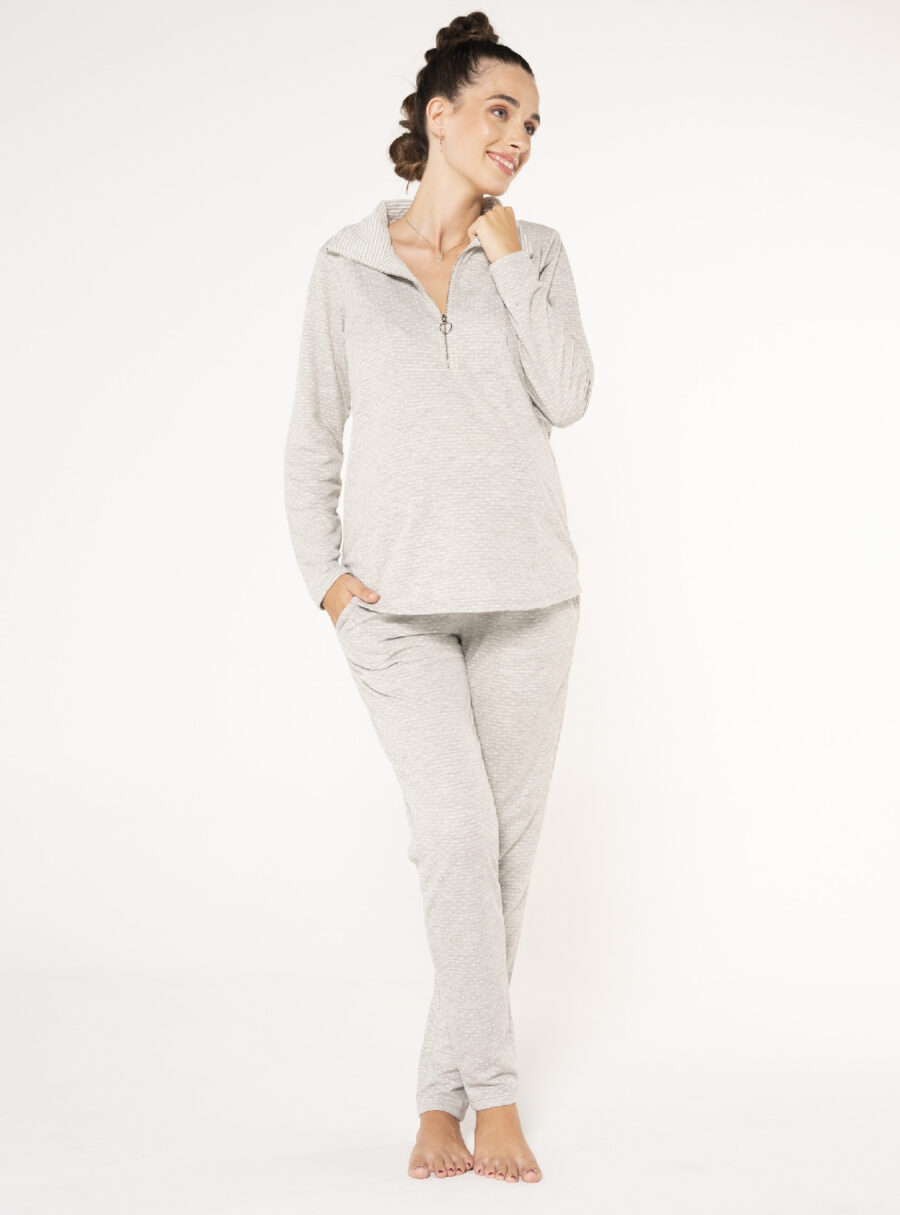 Sudadera lactancia con topos y rayas en el interior - Imagen 4
