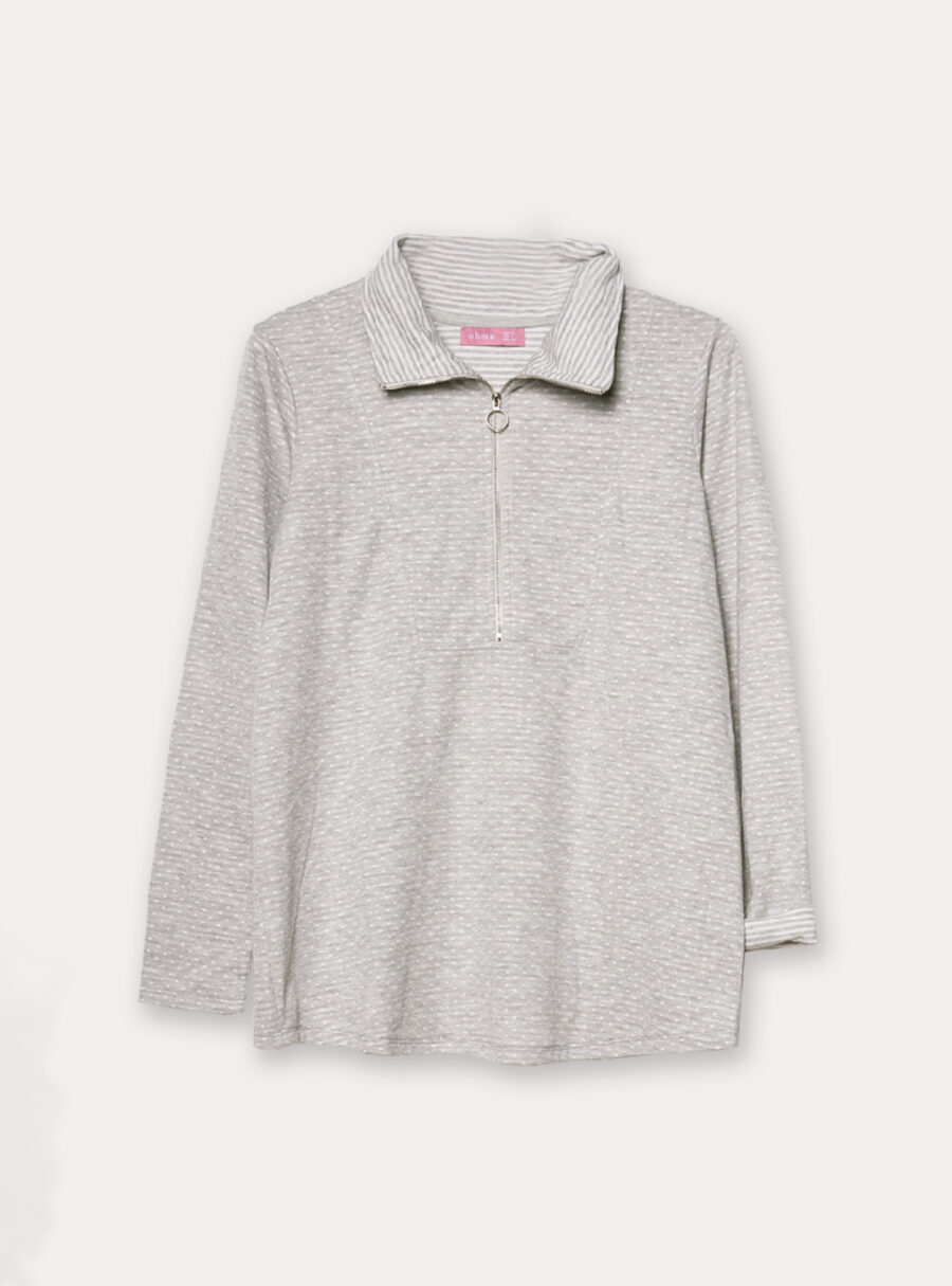 Sudadera lactancia con topos y rayas en el interior - Imagen 6