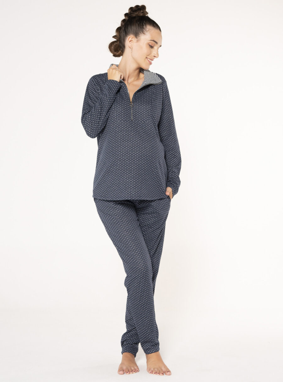 Pantalón comfort con topos y rayas en el interior - Imagen 4