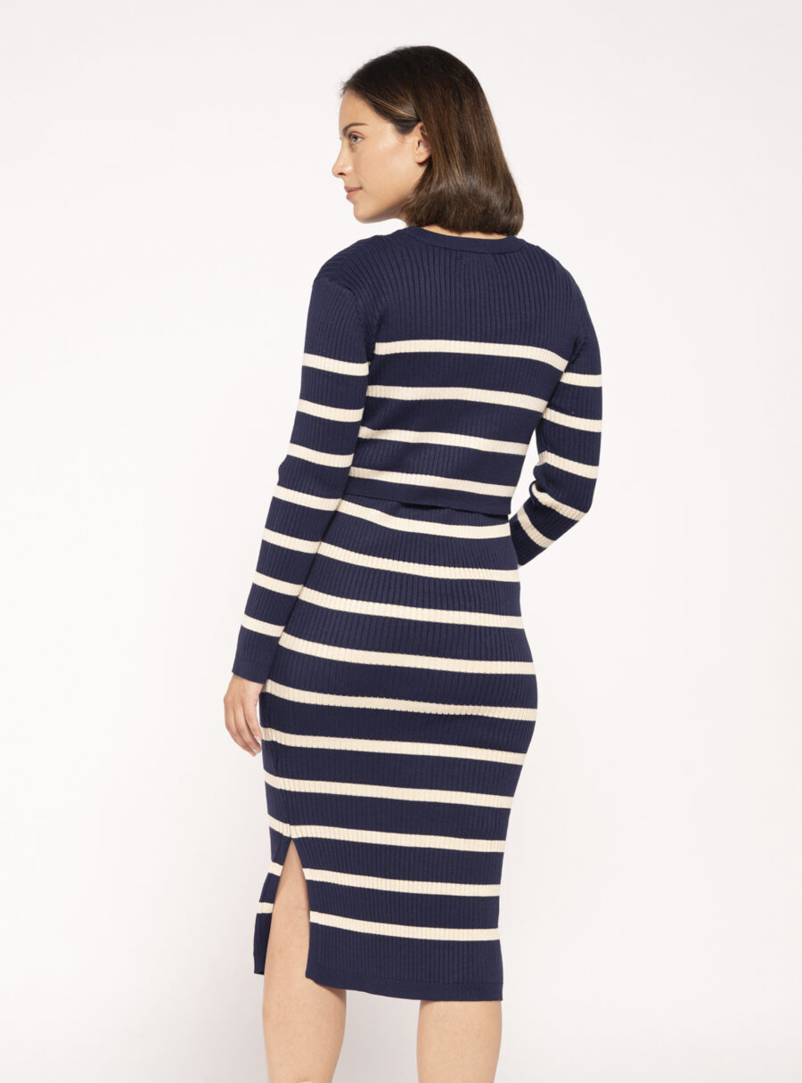 Vestido lactancia de punto con rayas - Imagen 3