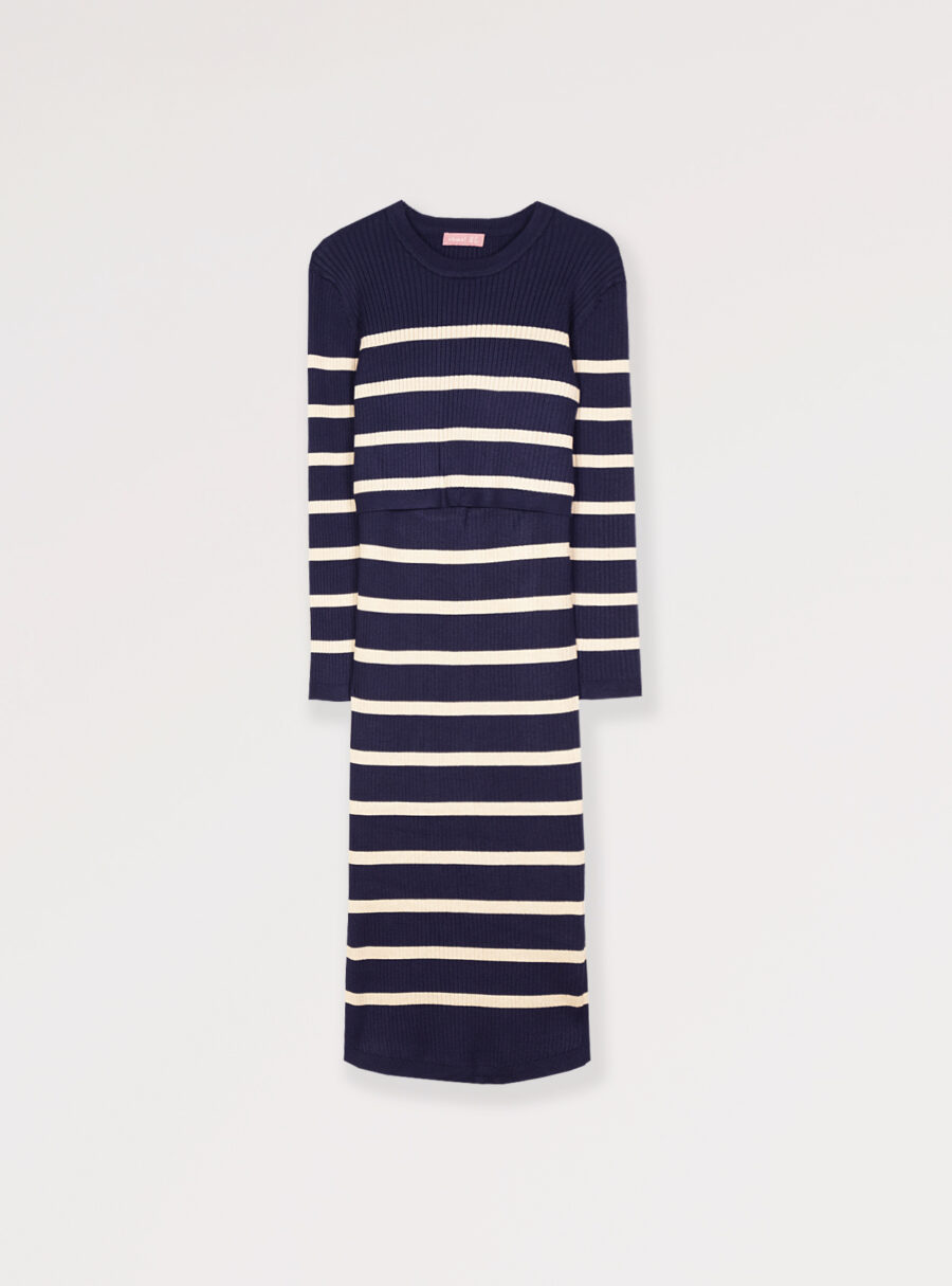 Vestido lactancia de punto con rayas - Imagen 7