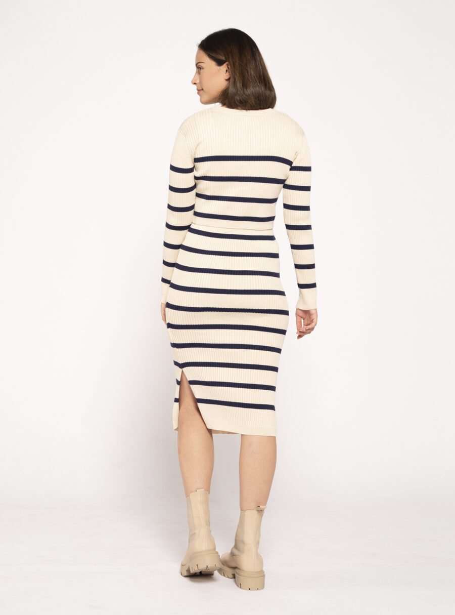 Vestido lactancia de punto con rayas - Imagen 3