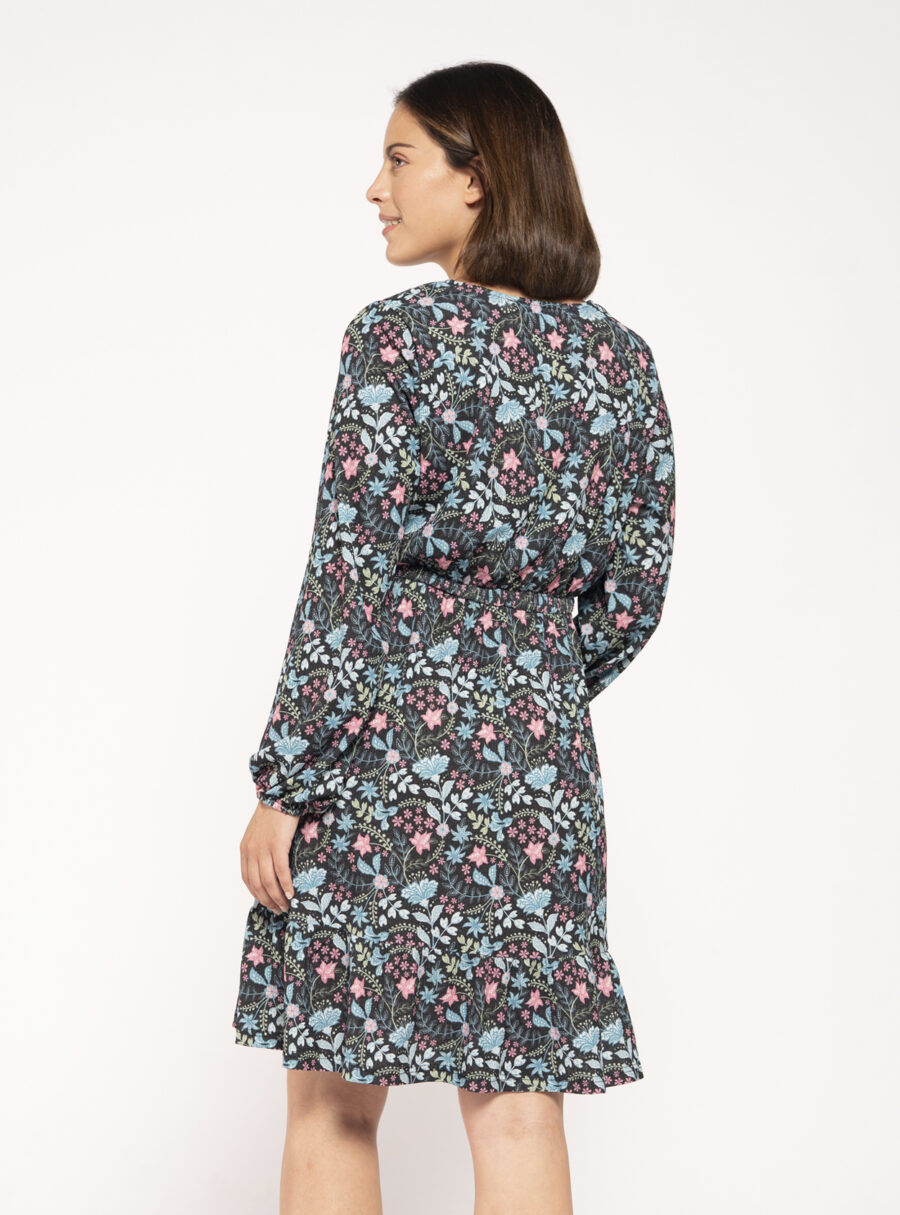 Vestido lactancia estampado con smock - Imagen 3