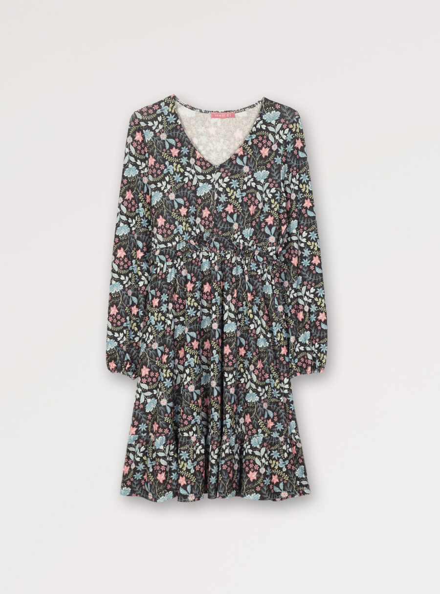 Vestido lactancia estampado con smock - Imagen 7