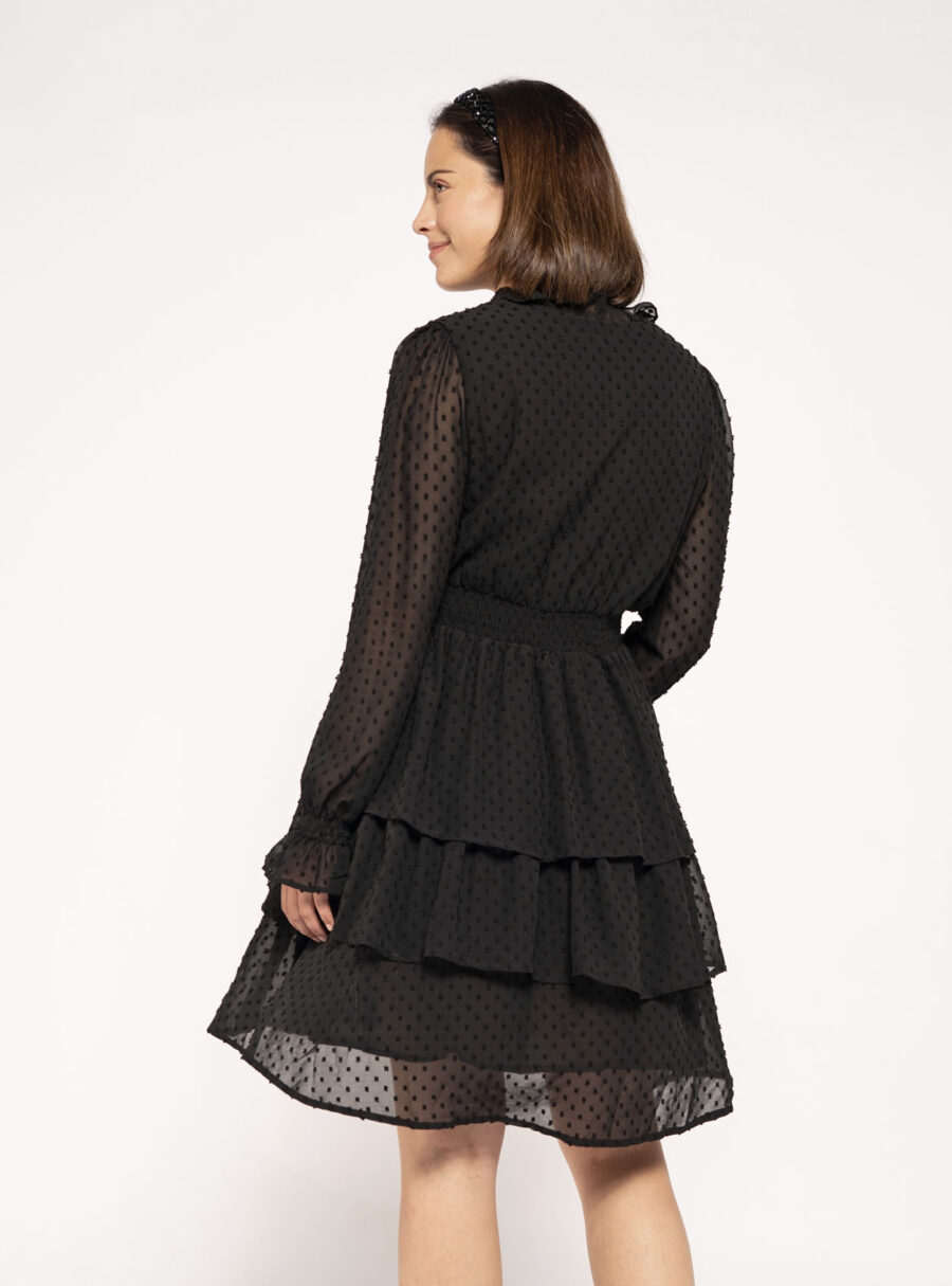 Vestido lactancia de plumetti negro - Imagen 3