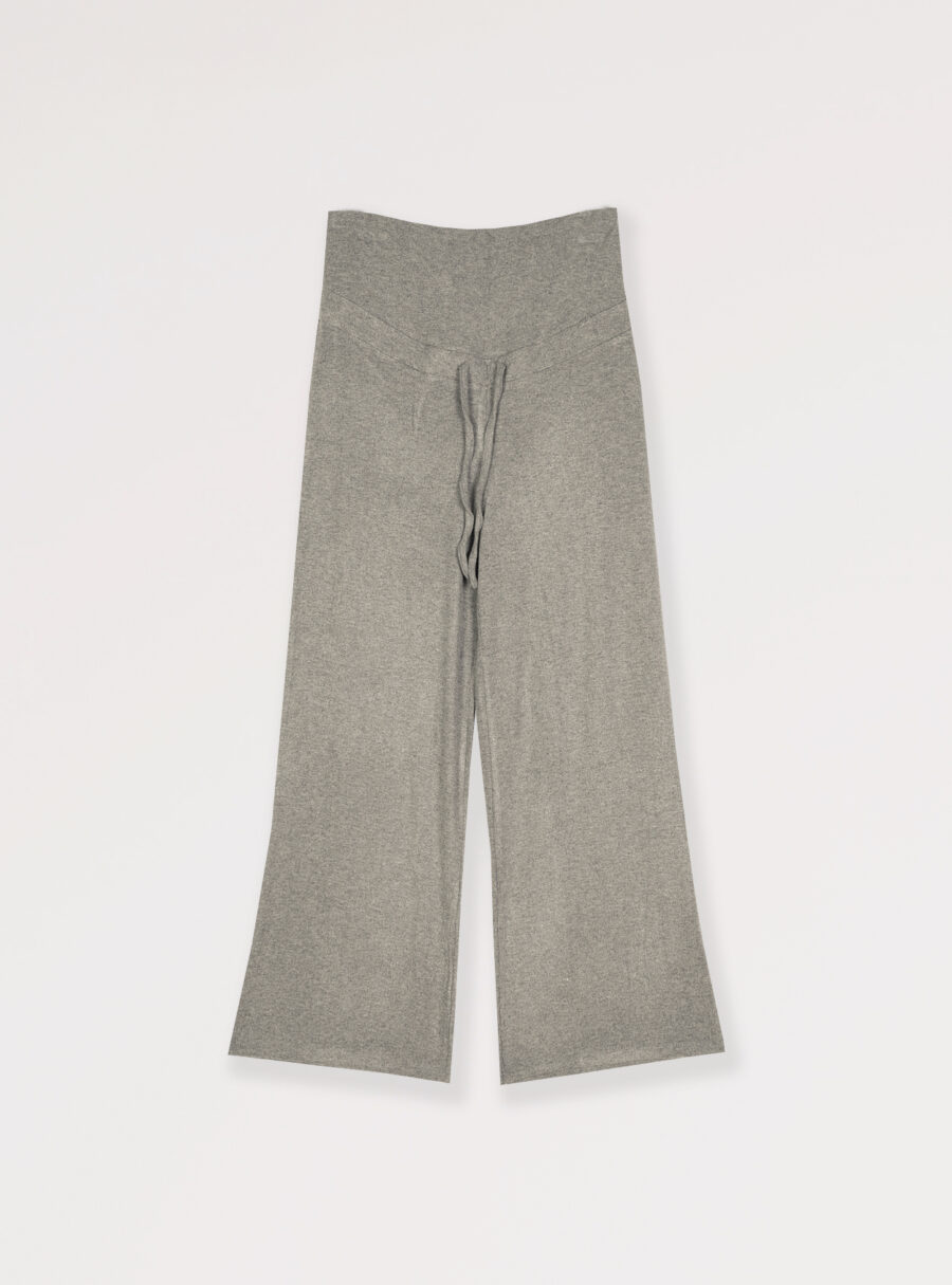 Pantalón premamá ancho de canalé home - Imagen 4