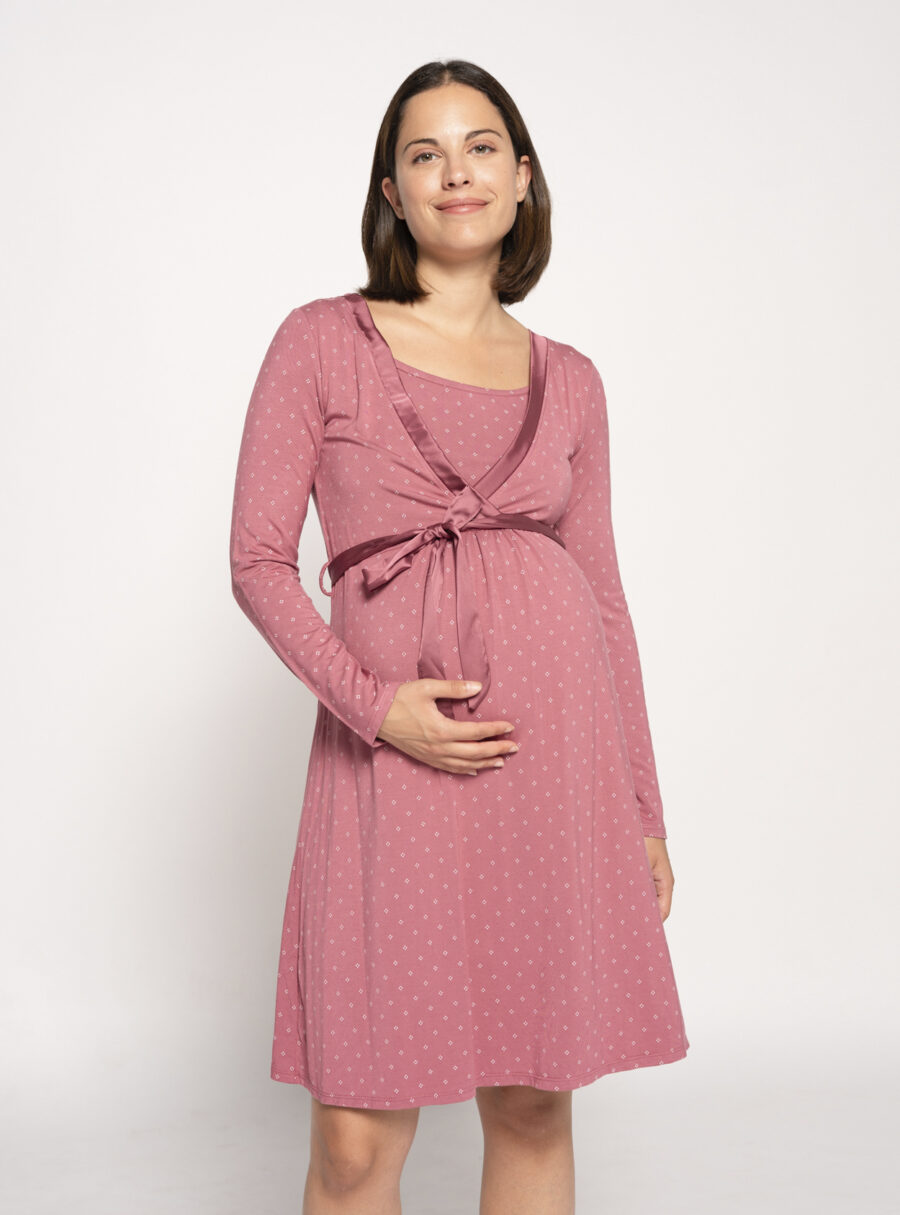 Camisón lactancia con print corbatero