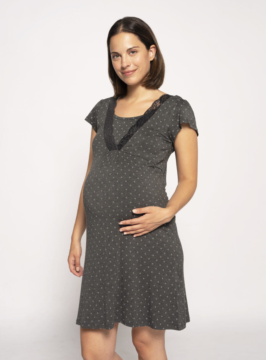 Camisón lactancia con print corbatero - Imagen 2