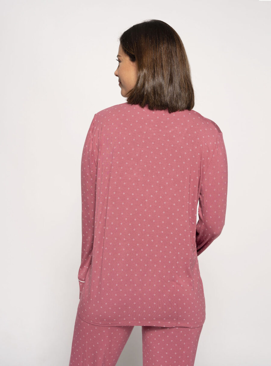 Camiseta de pijama camisero lactancia con print corbatero - Imagen 3