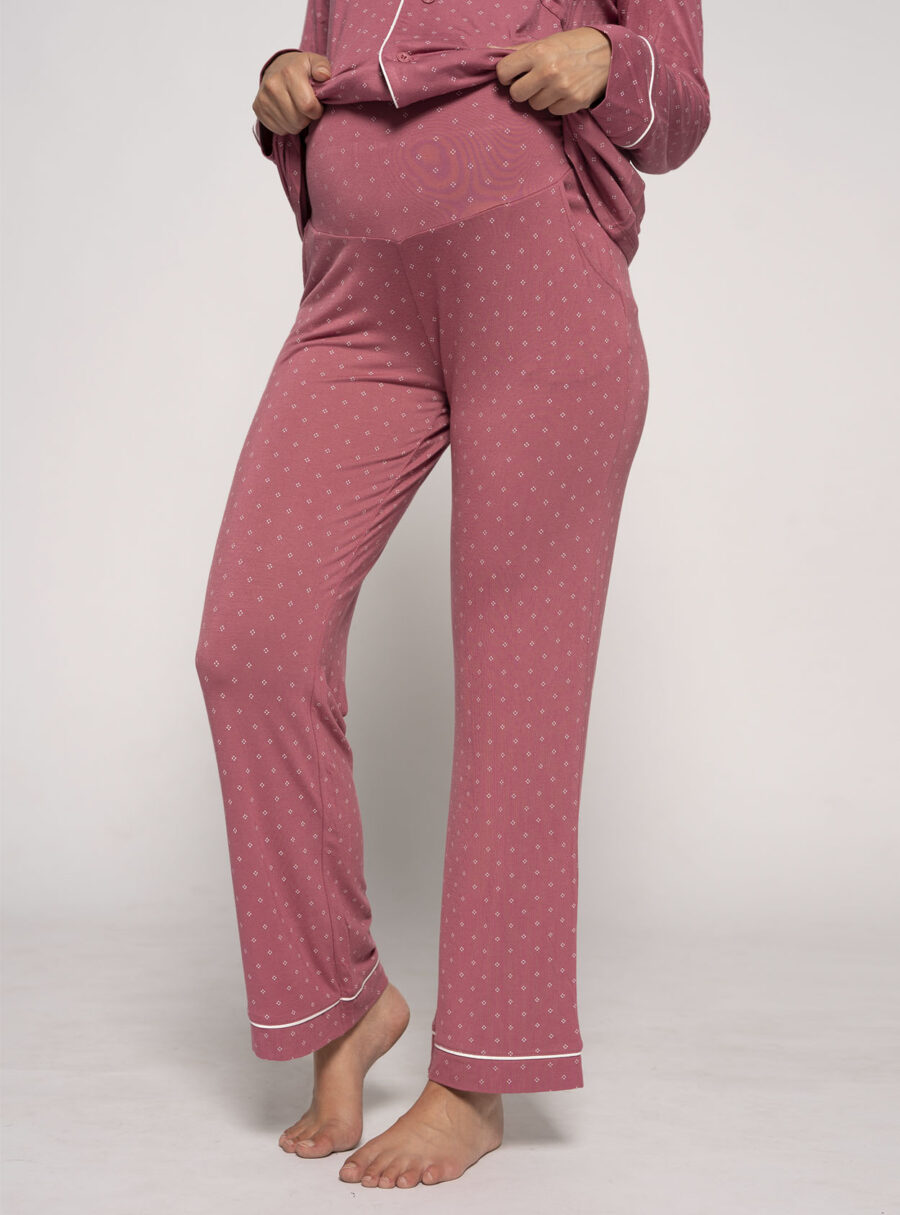 Pantalón de pijama premamá con topos - Imagen 2