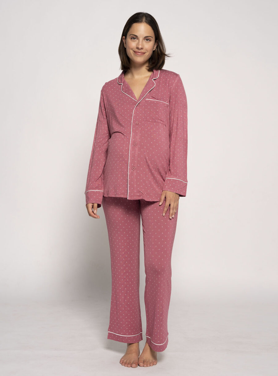 Pantalón de pijama premamá con topos - Imagen 4