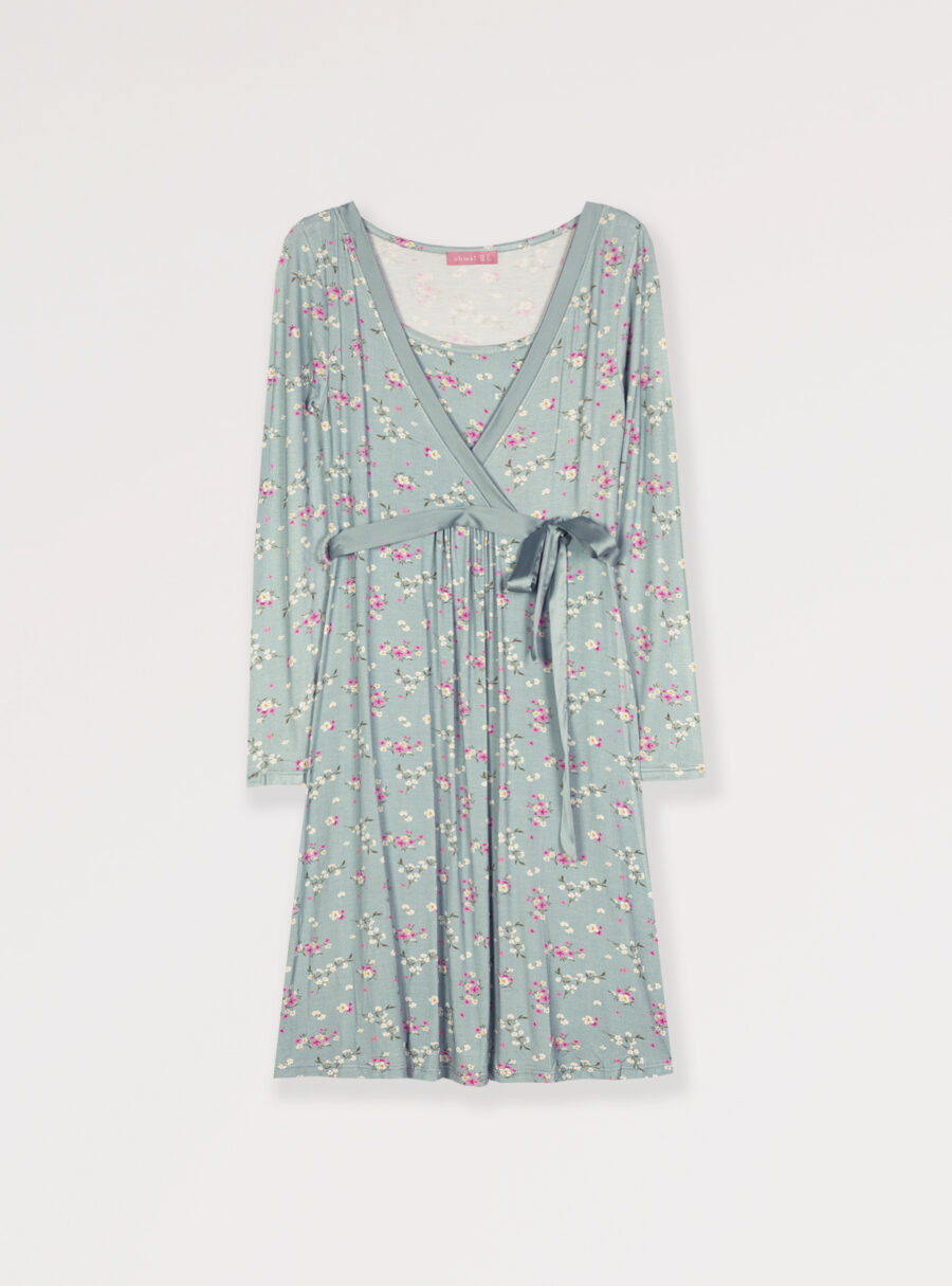 Camisón lactancia manga larga con flores - Imagen 7