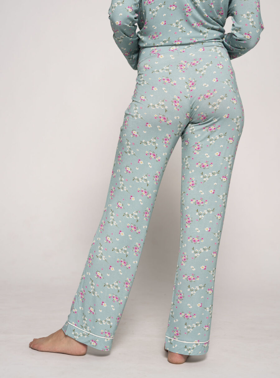 Pantalón de pijama premamá con flores - Imagen 3