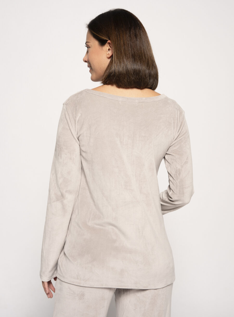 Camiseta manga larga de velour - Imagen 3