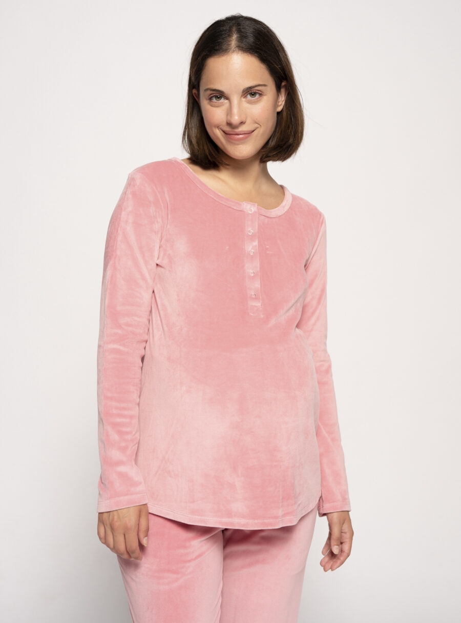 Camiseta manga larga de velour
