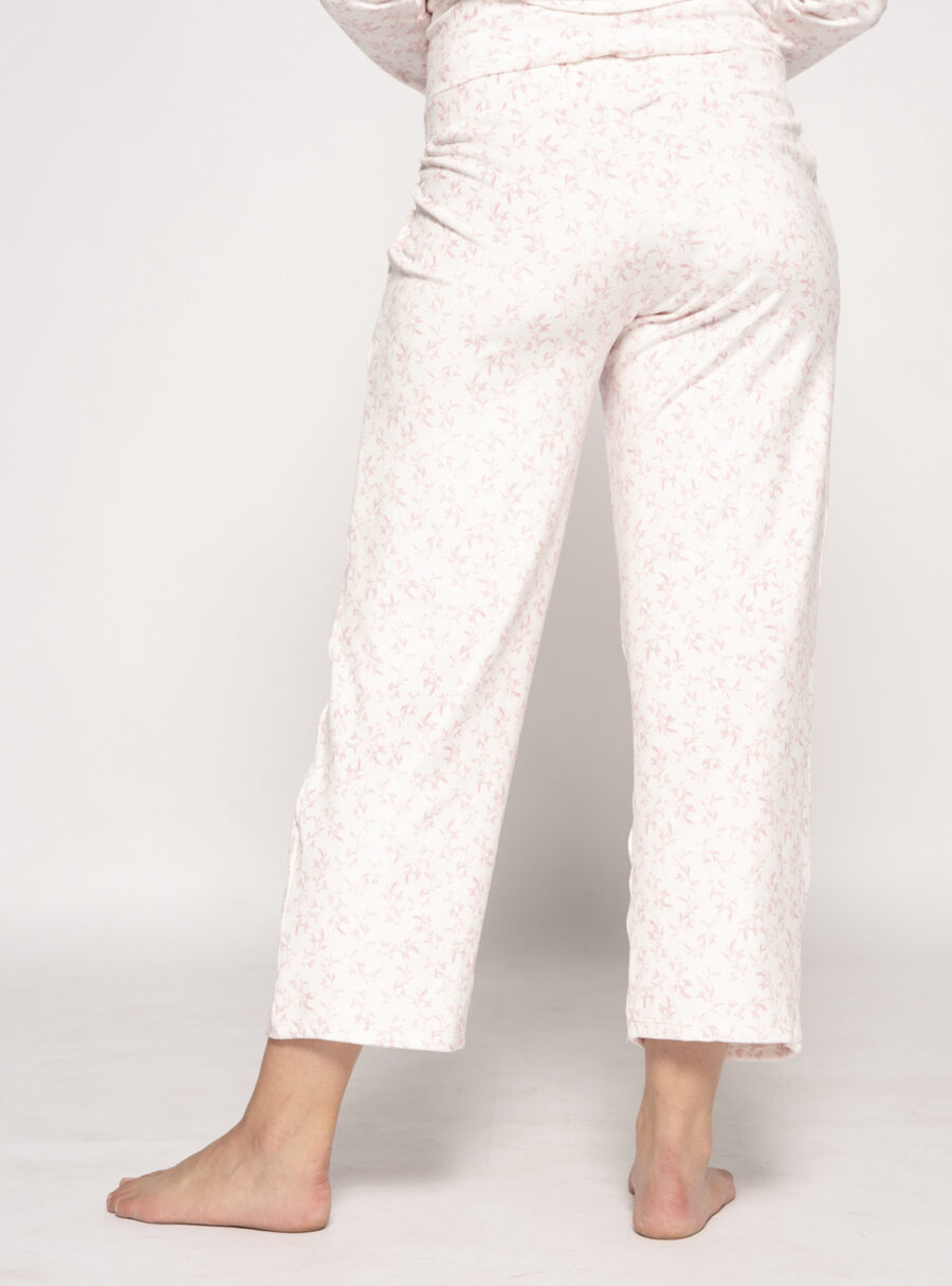 Pantalón de pijama premamá con estampado de flores - Imagen 3