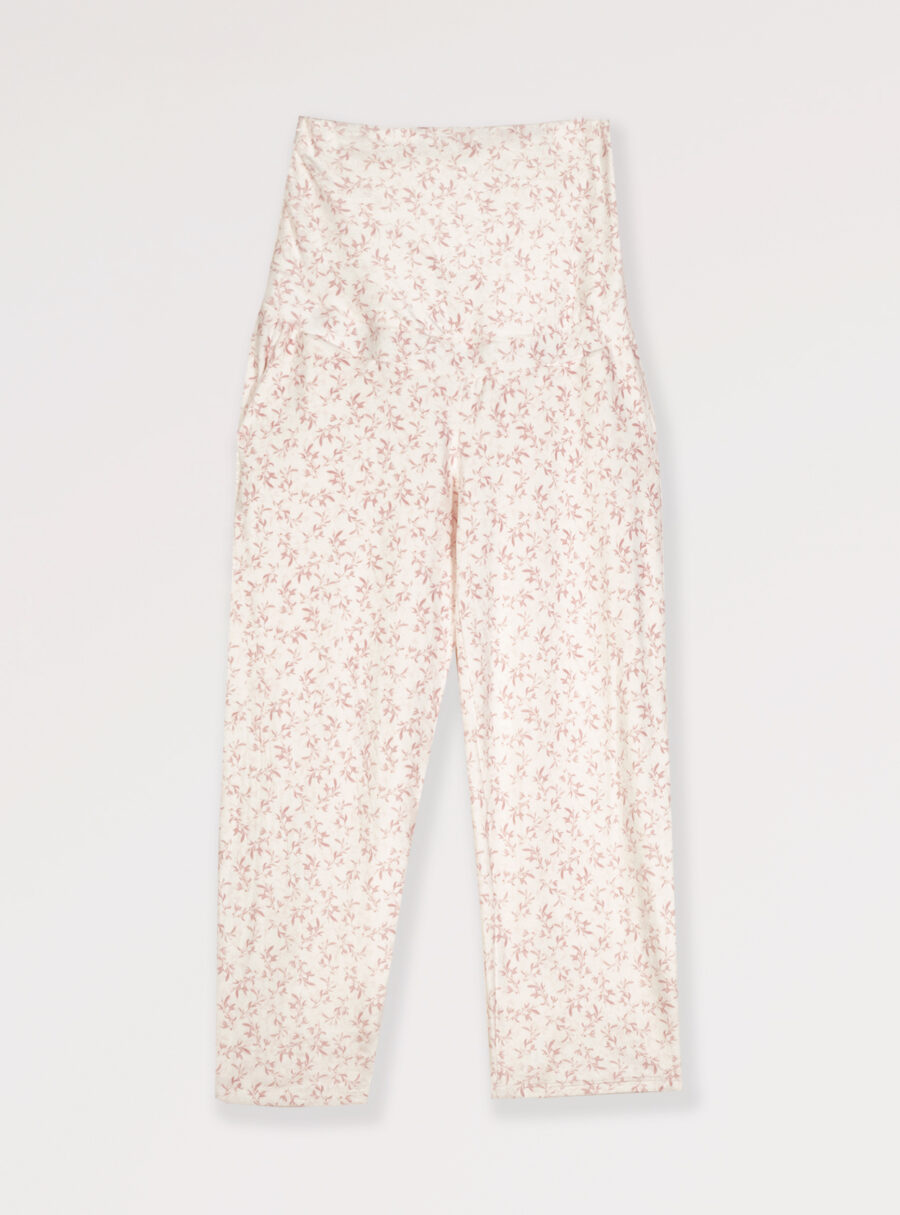 Pantalón de pijama premamá con estampado de flores - Imagen 5