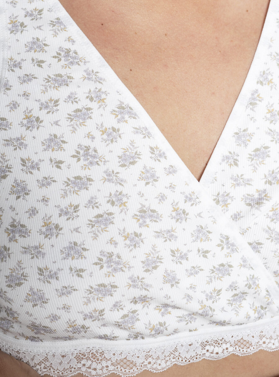 Sujetador premamá cruzado de canalé estampado - Imagen 6