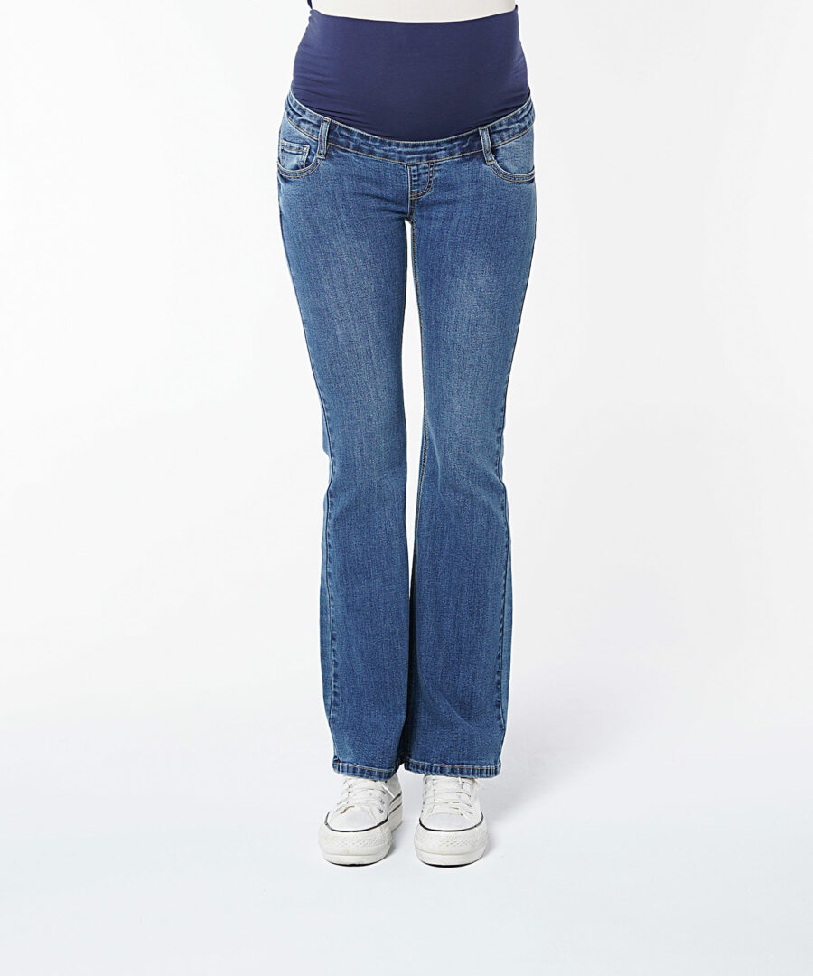 Jeans premamá acampanado