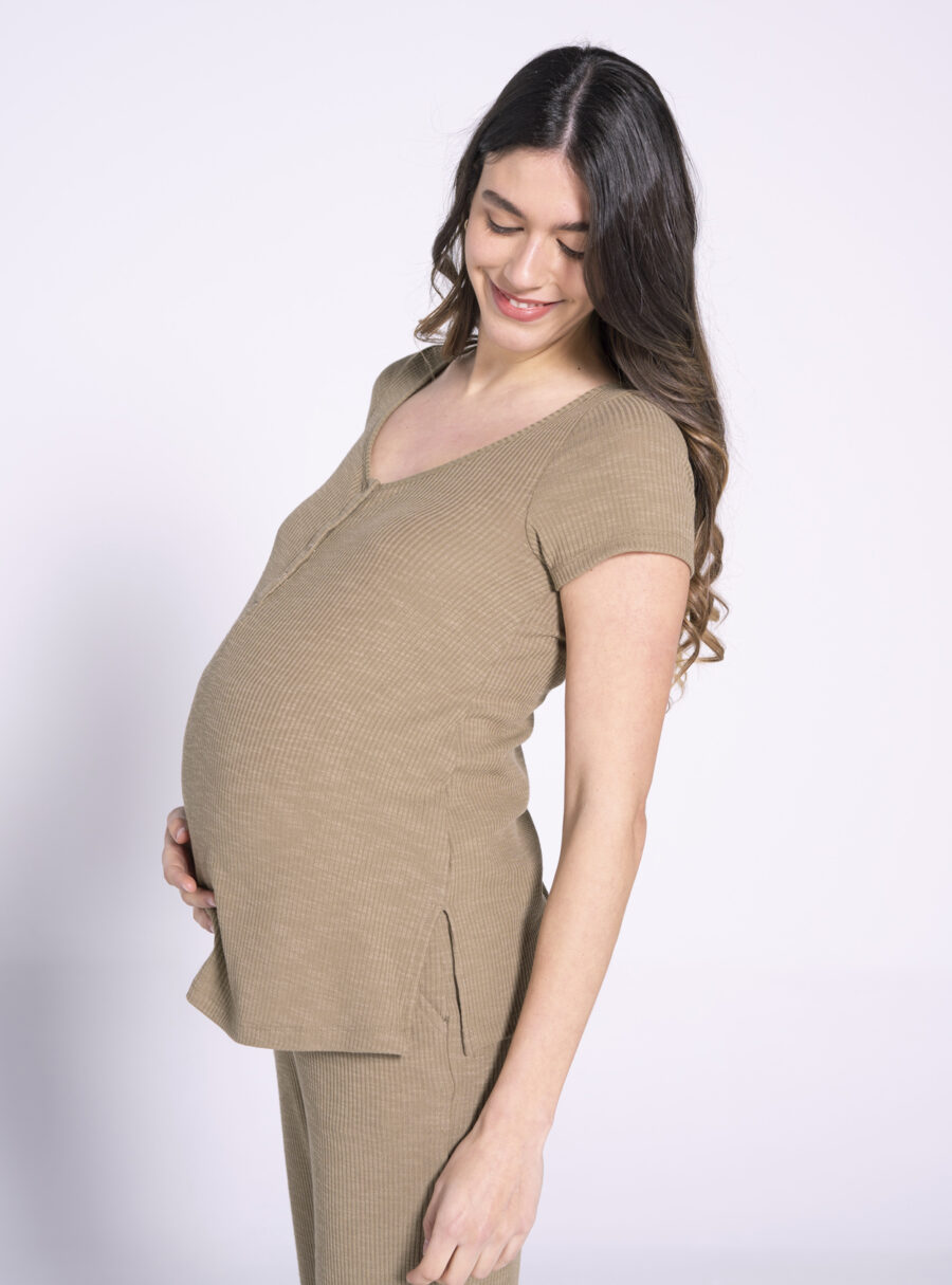 Pack home m/corta y pantalon crop de rib - Imagen 2