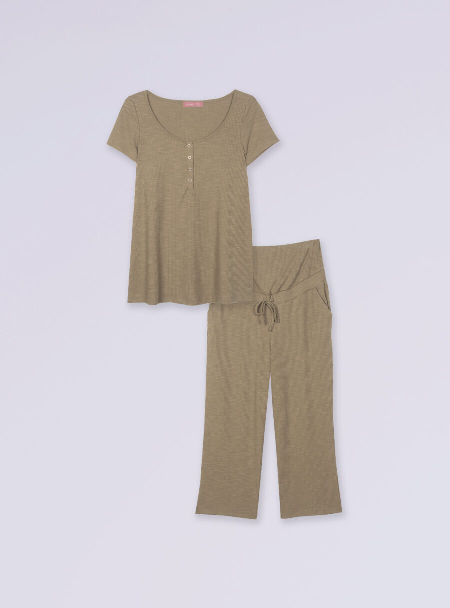 Pack home m/corta y pantalon crop de rib - Imagen 7