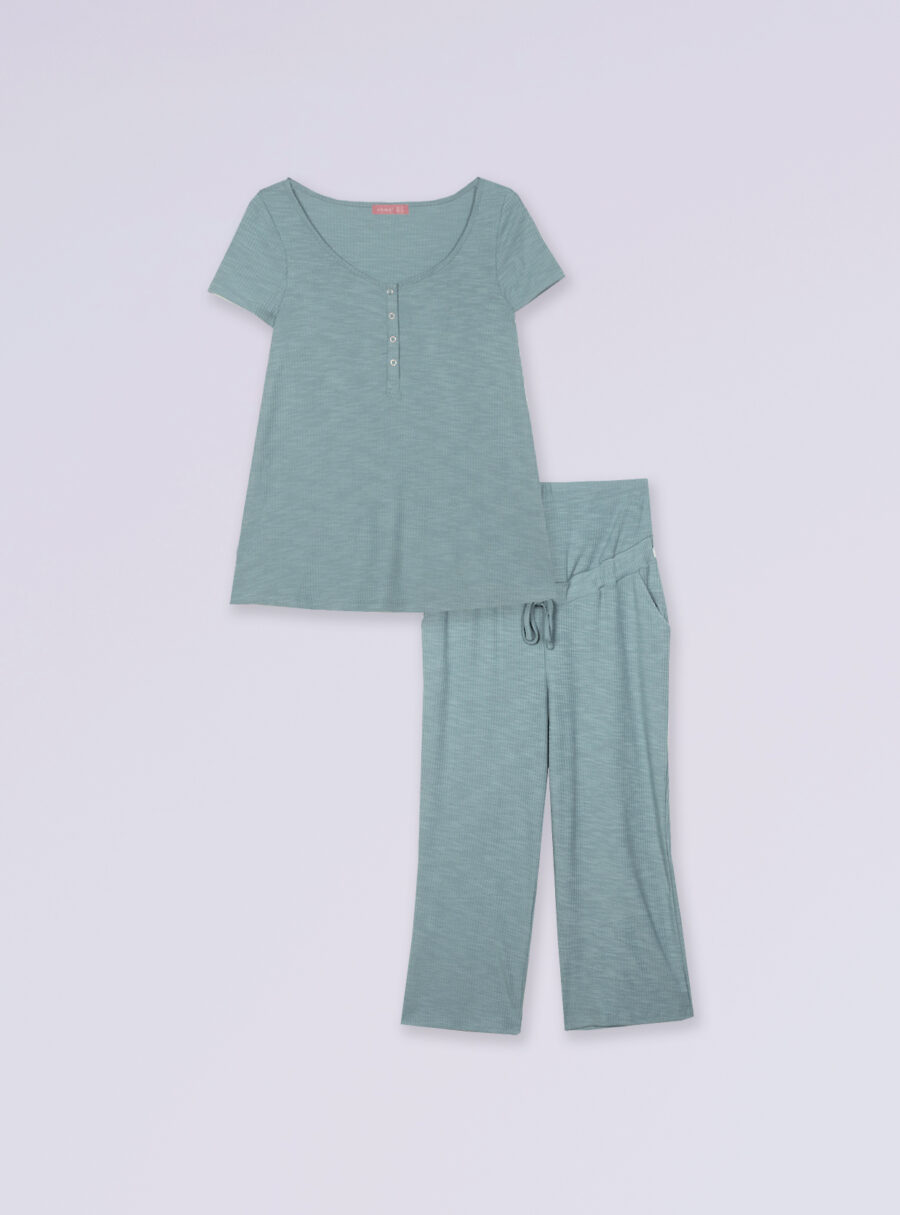 Pack home m/corta y pantalon crop de rib - Imagen 7