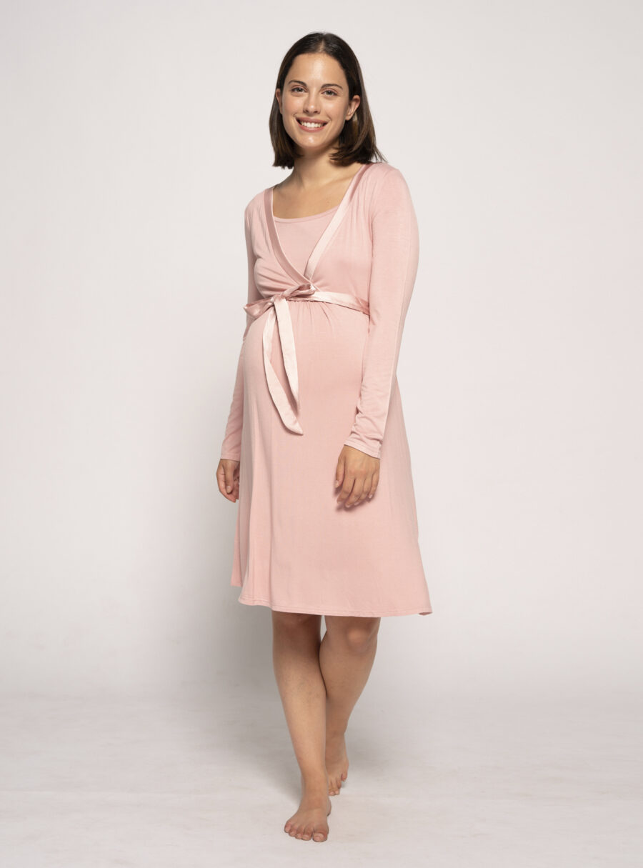 Camisón de lactancia con cinta satén - Imagen 4