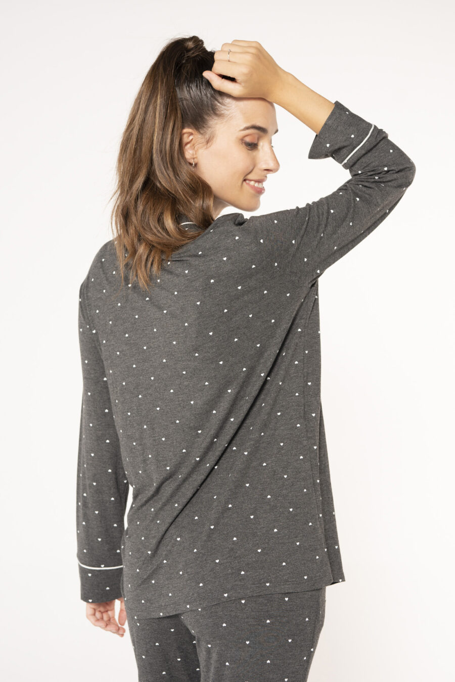 Camisa de lactancia pijama con corazones - Imagen 3
