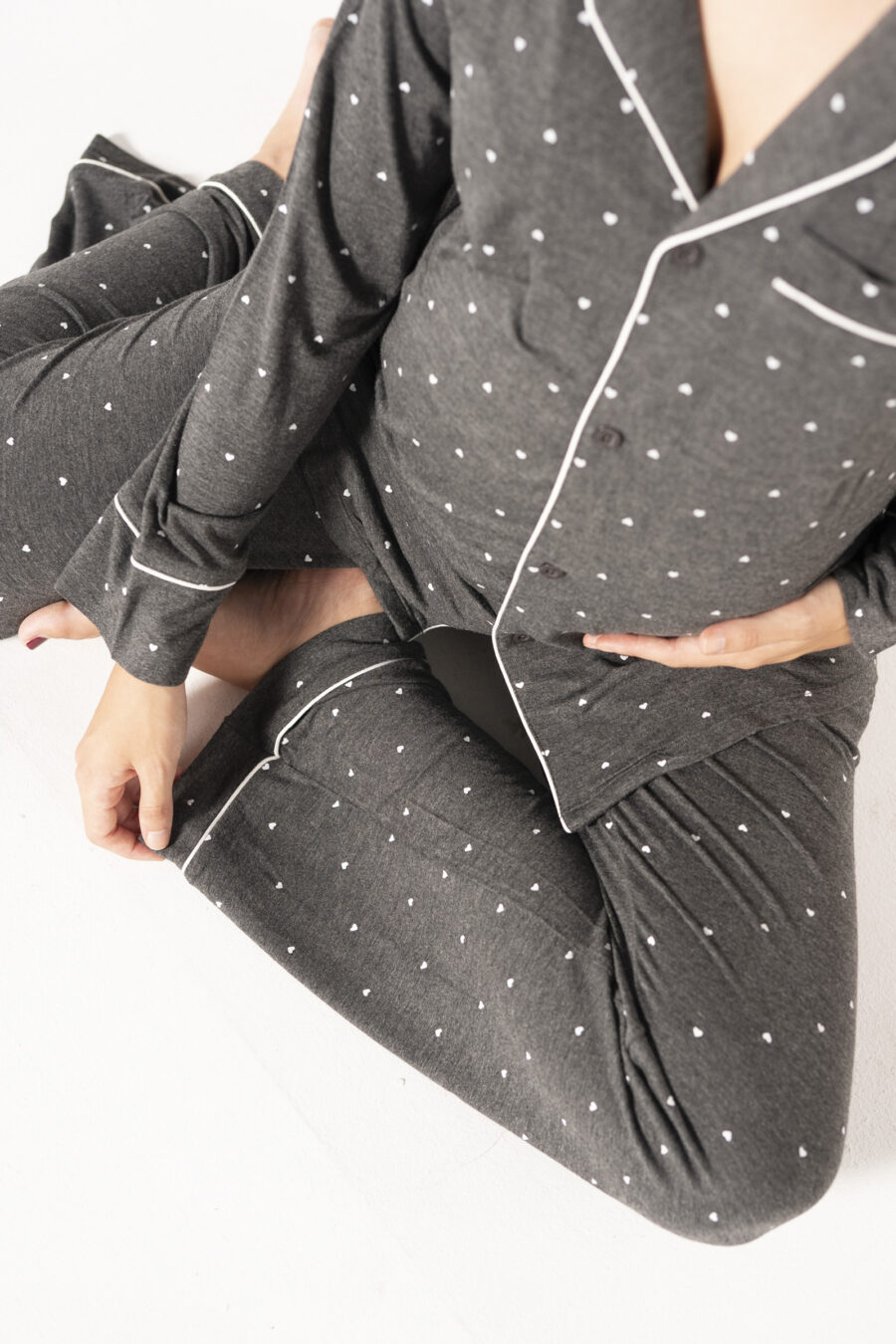 Camisa de lactancia pijama con corazones - Imagen 5