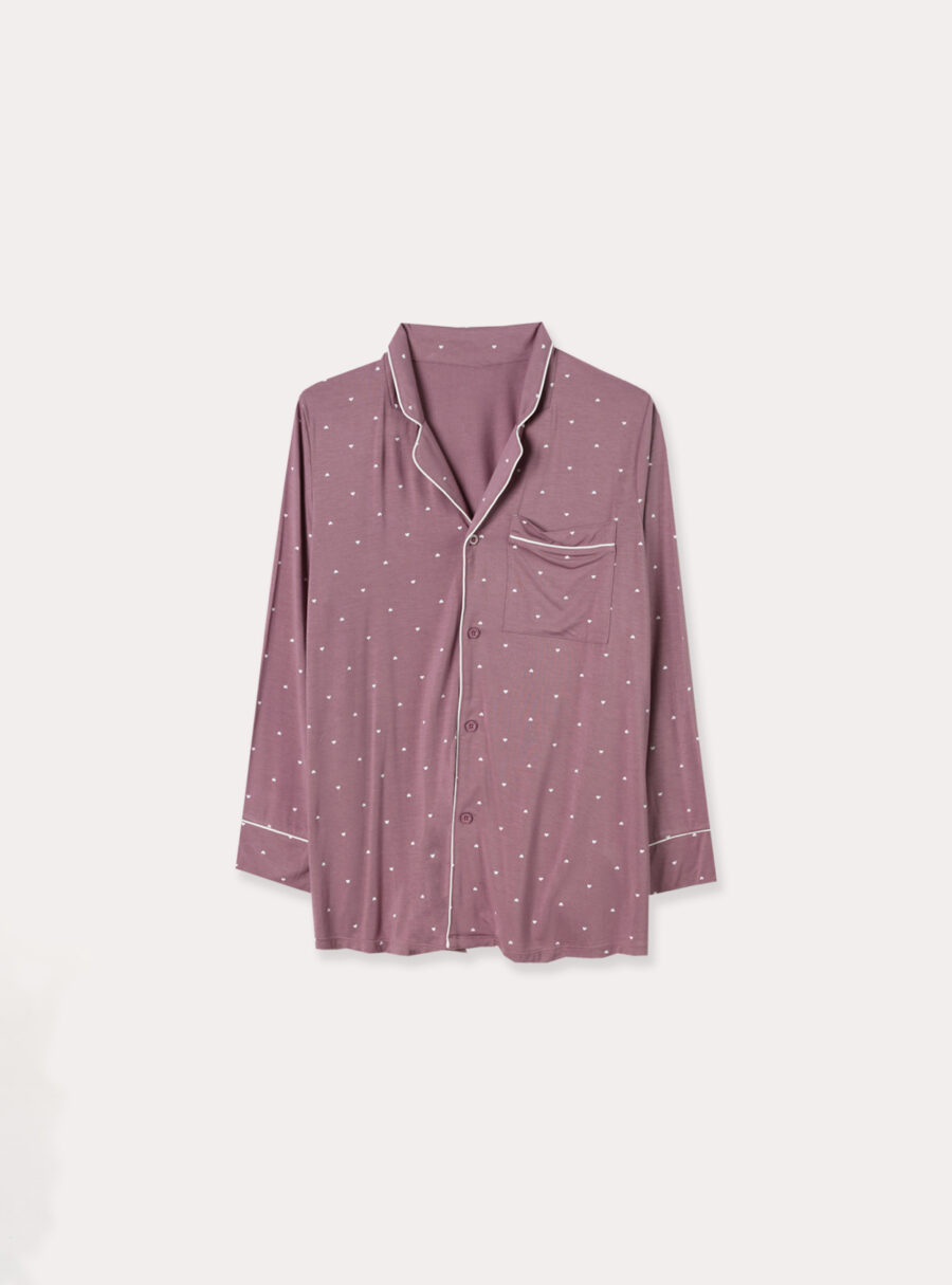 Camisa de lactancia pijama con corazones - Imagen 7