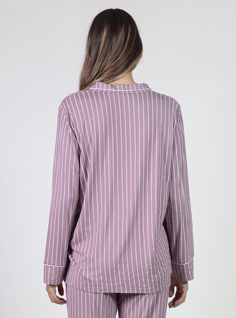 Camisa de lactancia pijama con rayas - Imagen 3