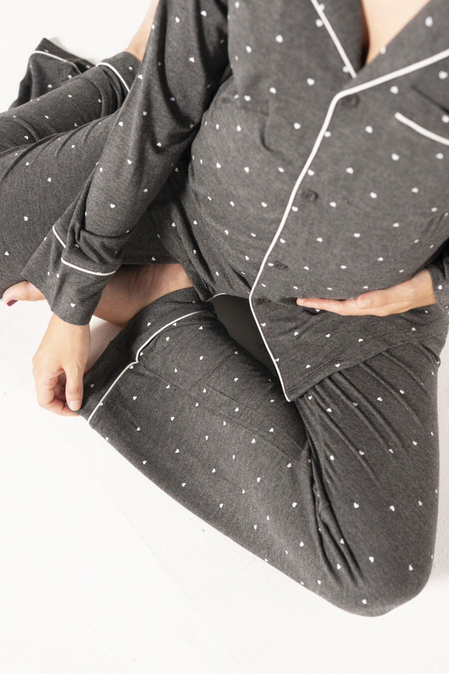 Pantalón pijama largo con corazones - Imagen 5