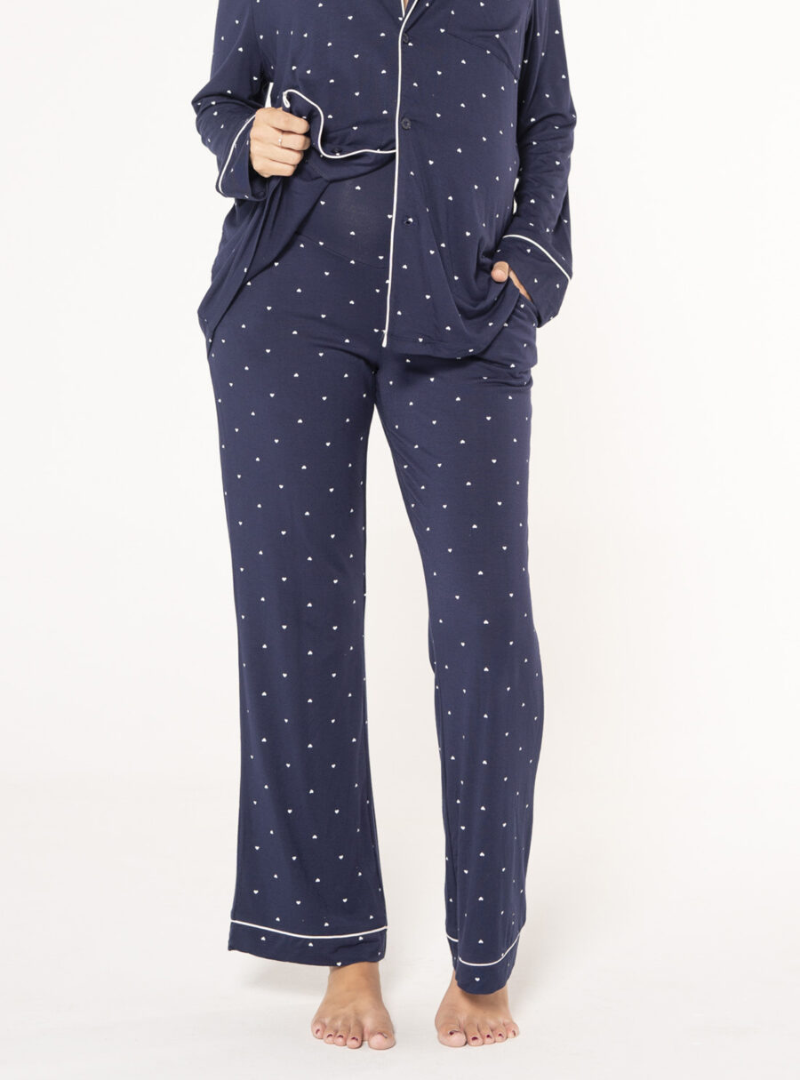 Pantalón pijama largo con corazones