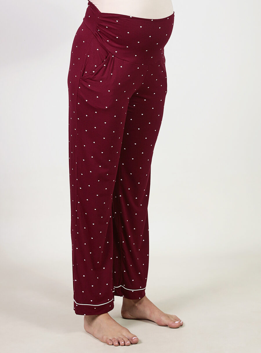 Pantalón pijama largo con corazones - Imagen 2